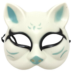 Маска "Японской лисы", бело-голубая, Mic