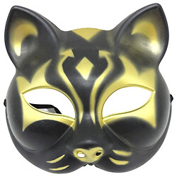 Маска "Японської лисиці", чорно-золота, Mic