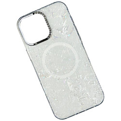 Чохол (накладка) Apple iPhone 13 Pro, Luxury Iridescent Marble, MagSafe, Білий