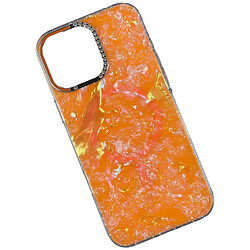 Чохол (накладка) Apple iPhone 13, Luxury Iridescent Marble, MagSafe, Помаранчевий