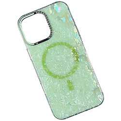 Чехол (накладка) Apple iPhone 17 Pro Max, Luxury Iridescent Marble, MagSafe, Зеленый