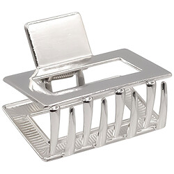 Краб для волосся металевий прямокутний в асортименті