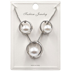 Набор женской бижутерии: серьги, цепочка