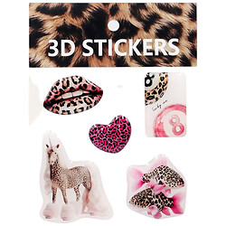 Набор объемных 3D серия наклейки "Леопард"