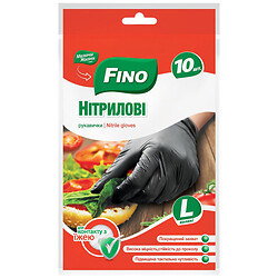 Набор перчаток хозяйственные нитриловые FINO, р.L