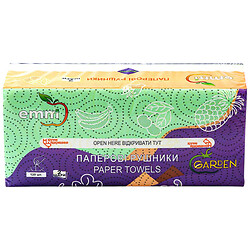 Полотенца бумажные V-сложенные Emmi Garden, цветные, 2 слоя