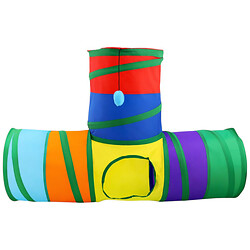 Тоннель для кошек с игрушками на 3 выхода