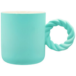 Чашка порцелянова з фігурною ручкою кольорова