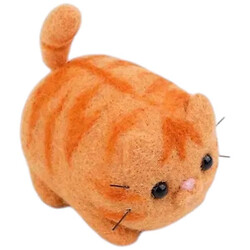 Набір для сухого валяння з вовни, іграшка Кіт, з іголками, фелтинг