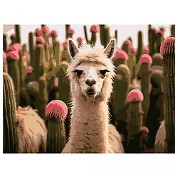 Картина по номерам "Альпака среди цветов", 30х40 см, Strateg