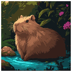 Картина по номерам "Капибара на берегу", 30х30 см, Strateg