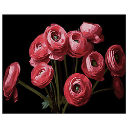 Картина по номерам на черном фоне "Букет ранункулюсов", 40 x 50 см, Strateg