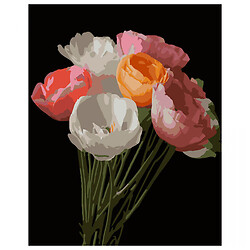 Картина по номерам на черном фоне "Весенний букет", 40х50 см, Strateg