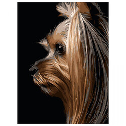 Картина по номерам на черном фоне "Йоркширский терьер", 30х40 см, Strateg