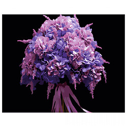 Картина по номерам на черном фоне "Розовая глициния", 40х50 см, Strateg