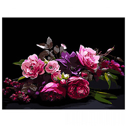 Картина по номерам на черном фоне "Цветочная гармония", 30х40 см, Strateg