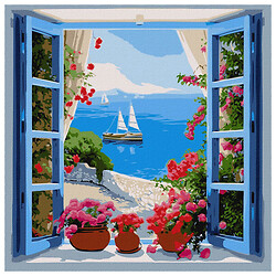Набір для розпису по номерах. "Морський пейзаж", 40х40см, Ідейка
