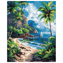 Набор для росписи по номерам "Тропический рай", 40х50см, Ідейка