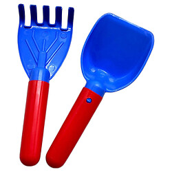 Пісочний набір "Лопатка та граблі", синій + червоний, Tigres