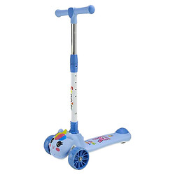 Самокат дитячий, 3-х колісний, складаний, колеса PU, муз., батар., світло, звук, Mic