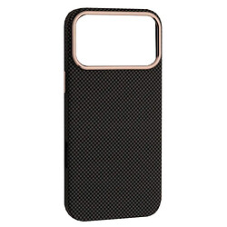 Чехол (накладка) Apple iPhone 17 Pro Max, Carbon Style, MagSafe, Black Grey, Черный