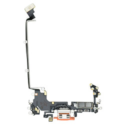 Шлейф Apple iPhone 17 Pro Max, С разъемом на зарядку, Оранжевый