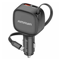 АЗУ Amaya ACC-12C, З кабелем, Type-C, Чорний