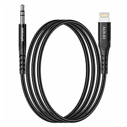 AUX кабель Amaya AUX-03 Apple iPhone SE 2022 / iPhone 14 Pro Max / iPhone 14 Plus / iPhone 14 Pro / iPhone 14 / iPhone 13 Pro / iPhone 13 Mini / iPhone 13 / iPhone 13 Pro Max / iPhone 12 Mini / iPhone 12 Pro Max, Lightning, 1.0 м., 3.5 мм.