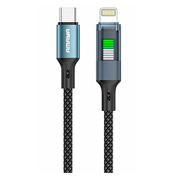 USB кабель Amaya 111CL Apple iPhone SE 2022 / iPhone 14 Pro Max / iPhone 14 Plus / iPhone 14 Pro / iPhone 14 / iPhone 13 Pro / iPhone 13 Mini / iPhone 13 / iPhone 13 Pro Max / iPhone 12 Mini / iPhone 12 Pro Max / iPhone 12 Pro, Lightning, 1.2 м. Чорний