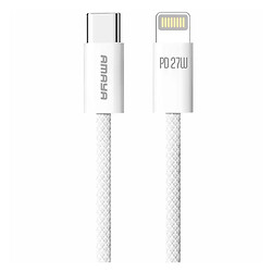 USB кабель Amaya CL64 Apple iPhone SE 2022 / iPhone 14 Pro Max / iPhone 14 Plus / iPhone 14 Pro / iPhone 14 / iPhone 13 Pro / iPhone 13 Mini / iPhone 13 / iPhone 13 Pro Max / iPhone 12 Mini / iPhone 12 Pro Max / iPhone 12 Pro, Lightning, 1.0 м., Білий