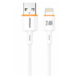 USB кабель Amaya L66 Apple iPhone SE 2022 / iPhone 14 Pro Max / iPhone 14 Plus / iPhone 14 Pro / iPhone 14 / iPhone 13 Pro / iPhone 13 Mini / iPhone 13 / iPhone 13 Pro Max / iPhone 12 Mini / iPhone 12 Pro Max / iPhone 12 Pro, Lightning, 1.0 м., Білий