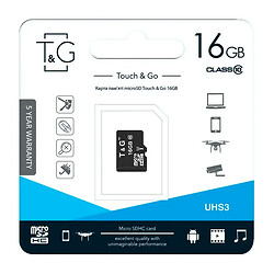 Карта памяти T&G MicroSDXC UHS-3, 16 Гб.