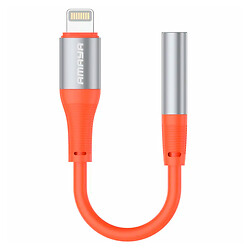 Адаптер Amaya AUX-08 Apple iPhone SE 2022 / iPhone 14 Pro Max / iPhone 14 Plus / iPhone 14 Pro / iPhone 14 / iPhone 13 Pro / iPhone 13 Mini / iPhone 13 / iPhone 13 Pro Max / iPhone 12 Mini / iPhone 12 Pro Max, Lightning, 3,5 мм., Помаранчевий