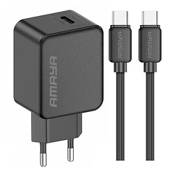 СЗУ Amaya E112CC, З кабелем, Type-C, Чорний