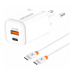 СЗУ Amaya E48D, С кабелем, Type-C, Белый