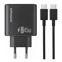 СЗУ Amaya E70S, С кабелем, Type-C, Черный