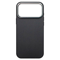 Чохол (накладка) Apple iPhone 17 Pro, Carbon Style, MagSafe, Чорний