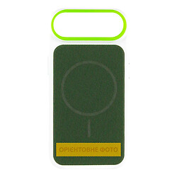 Чохол (накладка) Apple iPhone 17 Air, TechWoven Hybrid, MagSafe, White-Green, Білий