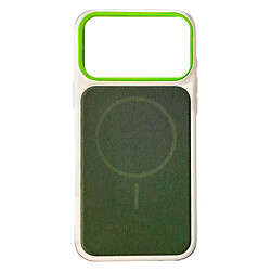 Чехол (накладка) Apple iPhone 17 Pro, TechWoven Hybrid, MagSafe, White-Green, Белый