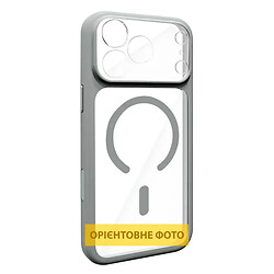 Чехол (накладка) Apple iPhone 14, GETMAN Moon Clear, MagSafe, Серый