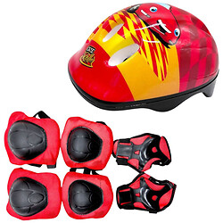 Защитное снаряжение "Тачки": шлем, налокотники, наколенники, запястья, в сетке, Mic