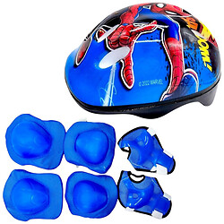 Защитное снаряжение "Человек-Паук": шлем, налокотники, наколенники, запястья, в сетке, Mic