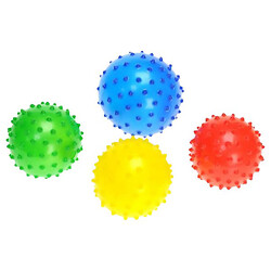 Мяч детский "Ежик", 9 см, 4 шт в сетке, Yg Toys