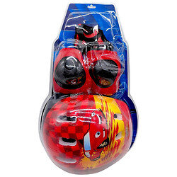 Набор защитного снаряжения "Тачки": шлем, наколенники, налокотники, защита ладоней, Mic