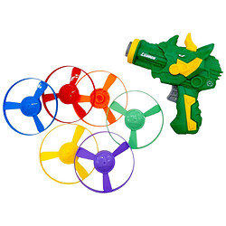 Пистолет-запускалка "Динозавр", 6 дисков в пакете, Mic