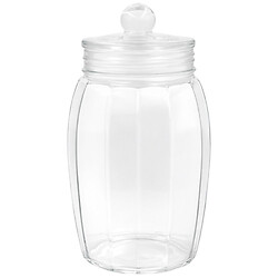 Емкость для сыпучих стеклянная фигурная с крышкой, 1800 мл