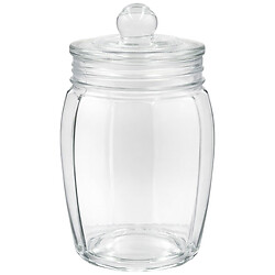 Емкость для сыпучих стеклянная фигурная с крышкой, 800 мл