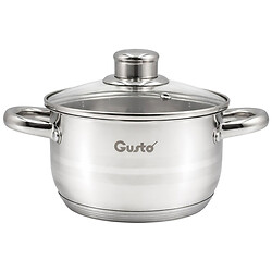 Кастрюля со стеклянной крышкой GUSTO Nuovo Matte, d=16 см, 1,9 л