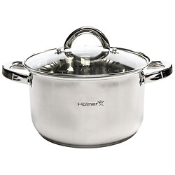 Кастрюля нержавеющая с крышкой Holmer CR-18435-SSб 3,5 л