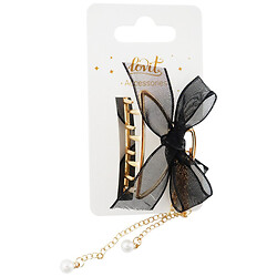 Краб для волосся металевий з декором "Бантик"